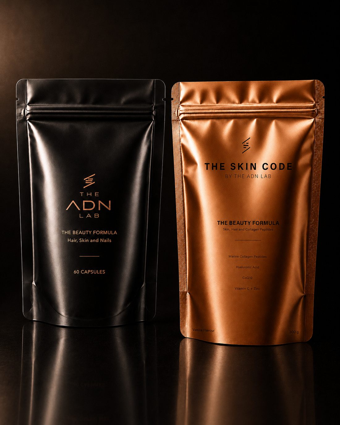 The ADN Lab Hair Code and Skin Code formula